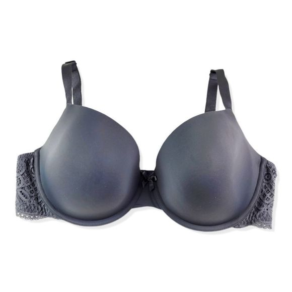 La Vie En Rose Lightly Lined Demi Bra Charcoal 38DD - Picture 3 of 12
